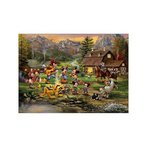 Disney - Mickey and Minnie Mouse's Rocky Mountain Roundup — Art print by Disney x Thomas Kinkade from Poster & Frame