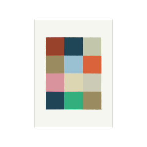 Earthy grid — Art print by Early People from Poster & Frame
