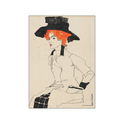 Egon Schiele "Portrait of a Woman" — Art print by PLAKATfar from Poster & Frame