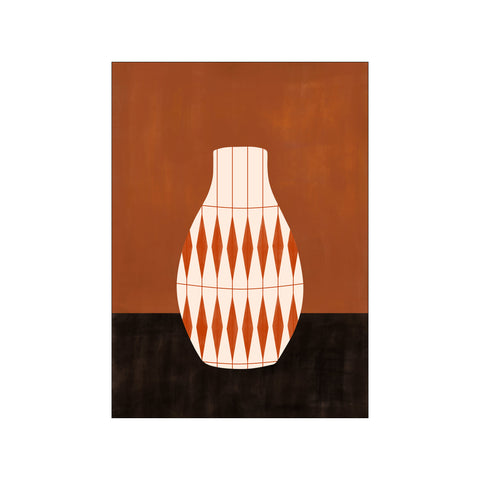 Geometric Orange Vase