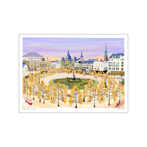 Kongens Nytorv in Autumn — Art print by Emma Forsberg from Poster & Frame