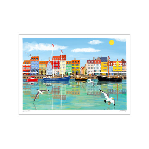 Nyhavn Landscape — Art print by Emma Forsberg from Poster & Frame