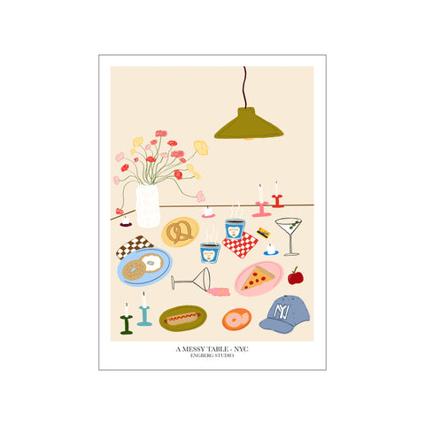 A Messy Table - NYC — Art print by Engberg Studio from Poster & Frame