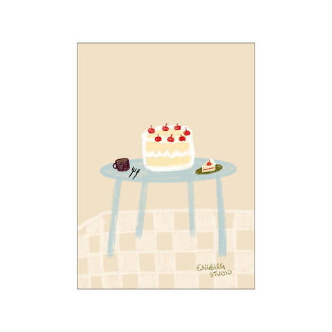 Tea + Cake for One — Art print by Engberg Studio from Poster & Frame