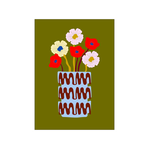 Olive Green Flower — Art print by FAAD from Poster & Frame