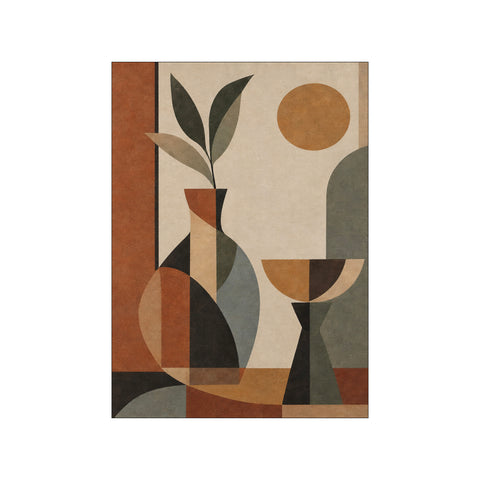 Bohemian Abstract Geometric Art Earthy Modern Shapes