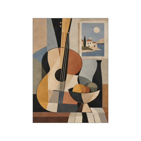 Bohemian String Instrument Still Life Earthy Tones