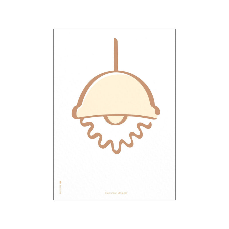 Flowerpot Streg Hvid — Art print by Brainchild from Poster & Frame