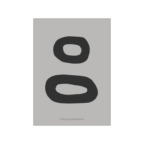 Circles Black — Art print by Fōmu illustrations from Poster & Frame