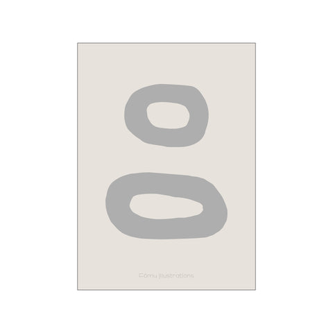 Circles Grey — Art print by Fōmu illustrations from Poster & Frame