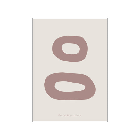 Circles Mocha — Art print by Fōmu illustrations from Poster & Frame