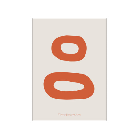 Circles Russet — Art print by Fōmu illustrations from Poster & Frame