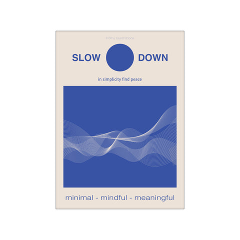 Slow Down Blue — Art print by Fōmu illustrations from Poster & Frame