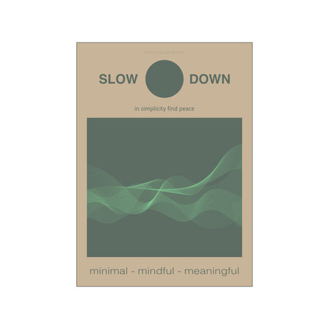 Slow Down Moss — Art print by Fōmu illustrations from Poster & Frame