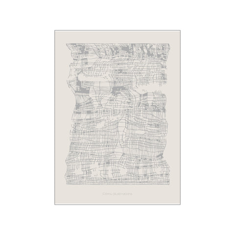 Wires Grey — Art print by Fōmu illustrations from Poster & Frame