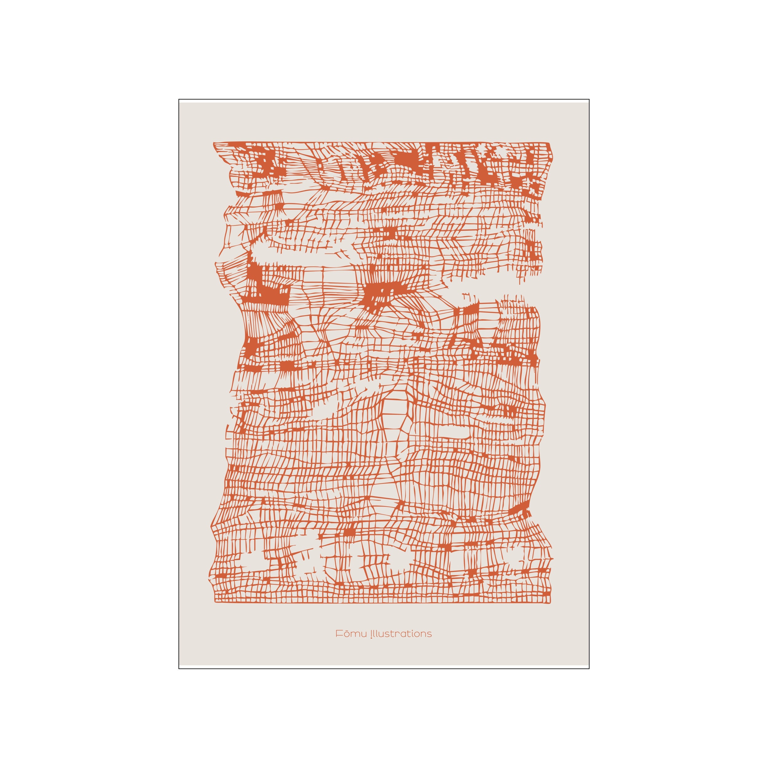 Wires Russet – Poster & Frame Art Group