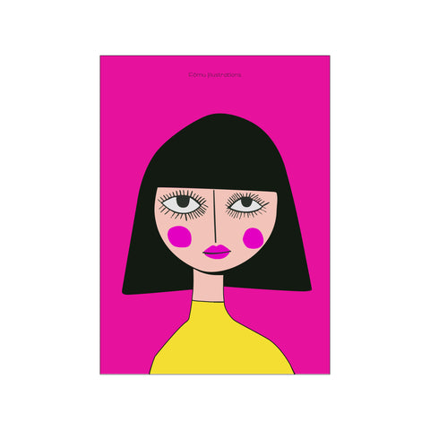 Yrsa Pigen Pink — Art print by Fōmu illustrations from Poster & Frame