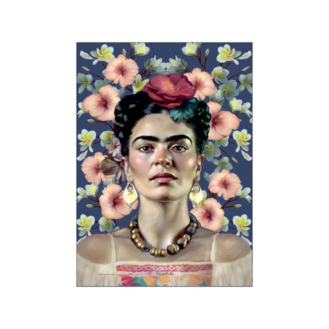 Pink flower portrait — Art print by Frida Kahlo from Poster & Frame