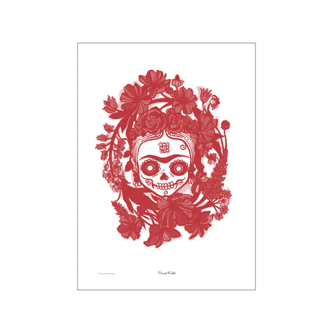 Red flower skull — Art print by Frida Kahlo from Poster & Frame