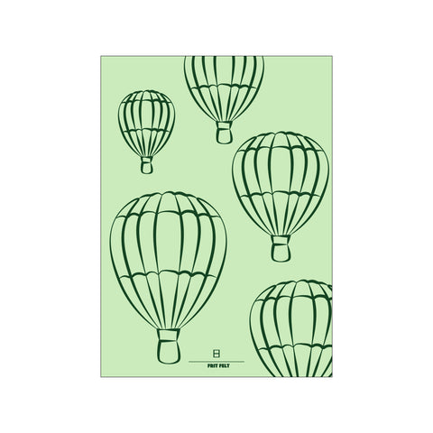 Luftballon Grøn — Art print by Frit Felt from Poster & Frame