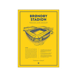 Brøndby Stadion — Brøndby IF (Color) — Art print by Fans Will Know from Poster & Frame