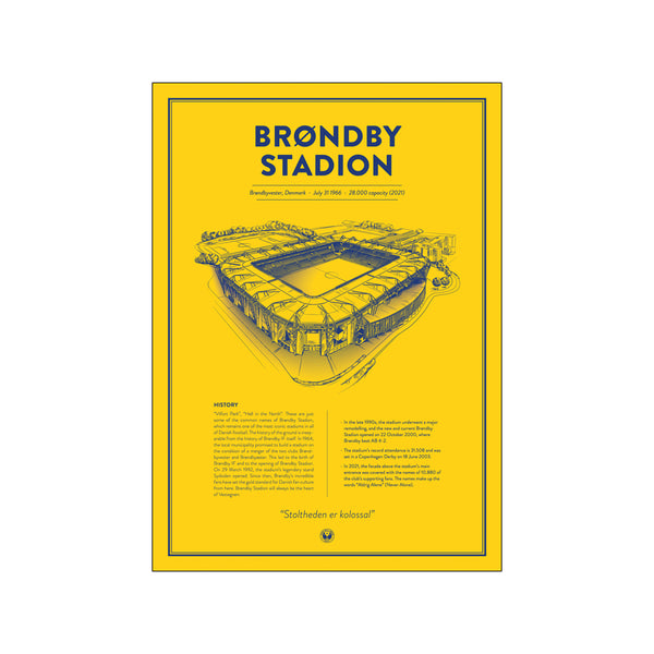 Brøndby Stadion — Brøndby IF (Color) — Art print by Fans Will Know from Poster & Frame