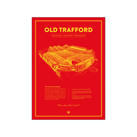 Old Trafford — Manchester United (Color) — Art print by Fans Will Know from Poster & Frame