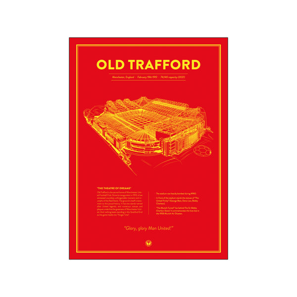 Old Trafford — Manchester United (Color) — Art print by Fans Will Know from Poster & Frame