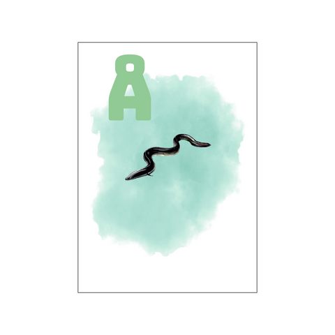 Å Green Ål — Art print by Tinasting from Poster & Frame