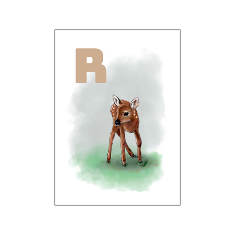 R Grey Rådyr — Art print by Tinasting from Poster & Frame