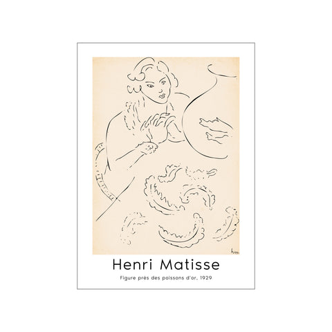 Figure prés des poissons d'or — Art print by Henri Matisse from Poster & Frame