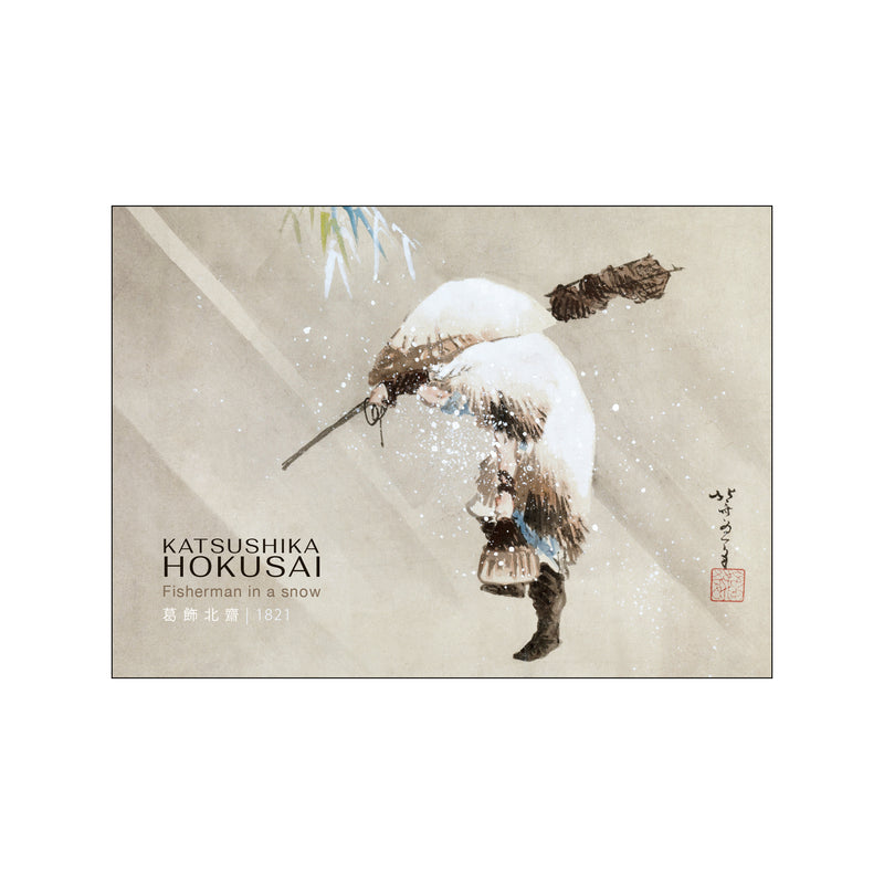 Katsushika Hokusai "Fisherman in a Snow" — Art print by PLAKATfar from Poster & Frame