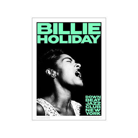 Billie Holiday - Aquamarine — Art print by Kristian Højland from Poster & Frame