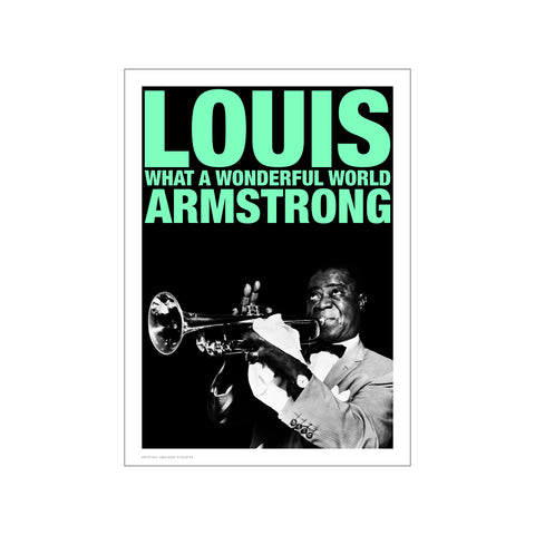 Louis Armstrong - Aquamarine — Art print by Kristian Højland from Poster & Frame