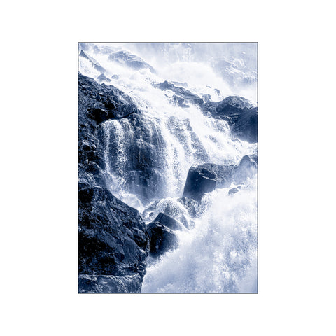 Låtefossen in blue — Art print by PLAKATfar from Poster & Frame