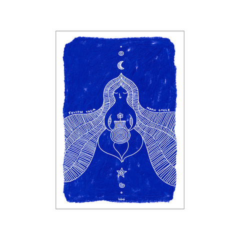 Moon Cycles – Blue — Art print by Leilani from Poster & Frame