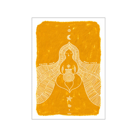 Moon Cycles – Yellow — Art print by Leilani from Poster & Frame
