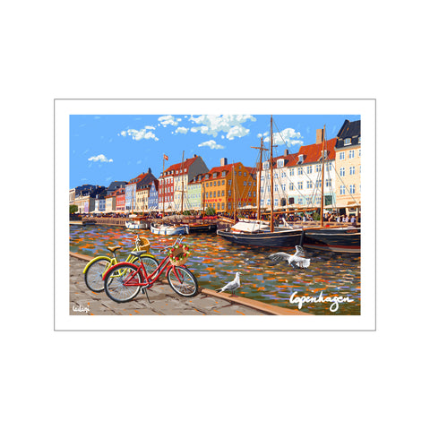 Nyhavn with Seagulls and Bikes