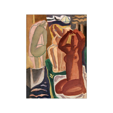 Two Bathing Women and a Bridge Figure — Art print by Leo Gestel from Poster & Frame