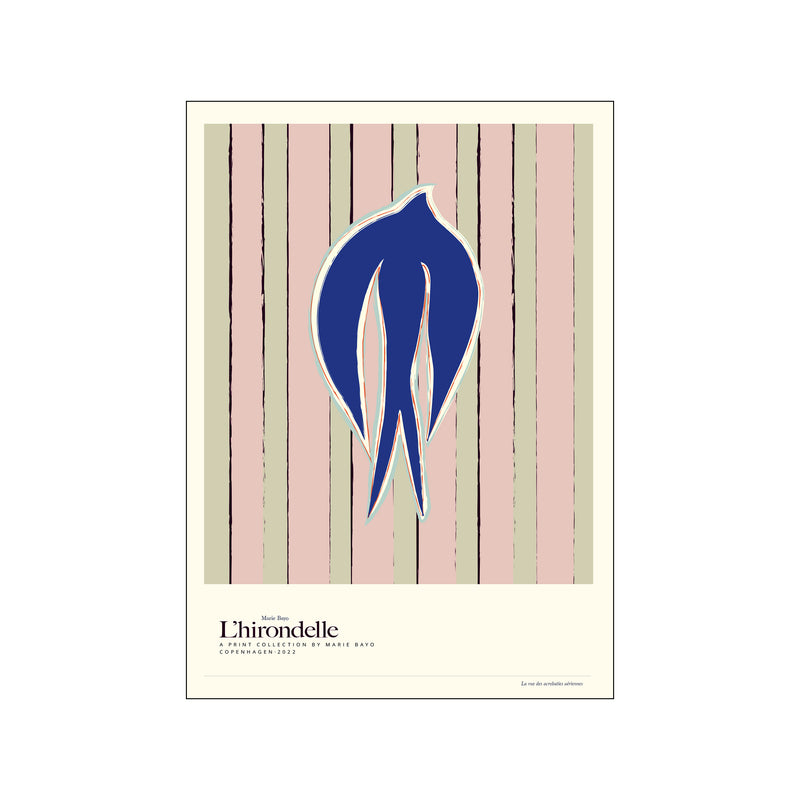 L´Hirondelle - Dark Blue — Art print by Permild & Rosengreen x Marie Bayo from Poster & Frame