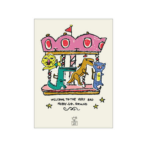 MERRY GO — Art print by Little Bad Wolf from Poster & Frame