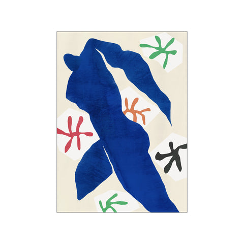 Abstract Blue Figure — Art print by Little Dean from Poster & Frame