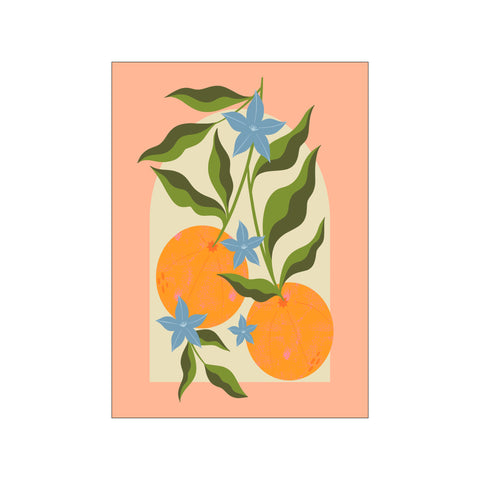Orange Branch with Flowers — Art print by Melissa Donne from Poster & Frame