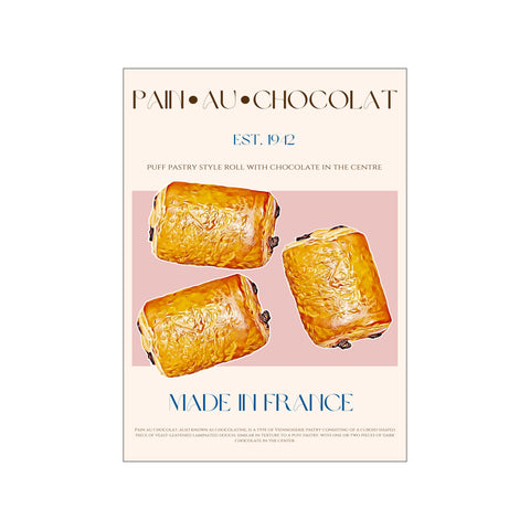 Pain Au Chocolat Delight — Art print by Nazma Khokhar from Poster & Frame