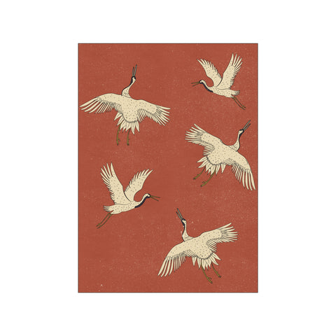 Crane Birds in Flight — Art print by Nicholas from Poster & Frame