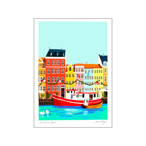 Nyhavn Christmas — Art print by Emma Forsberg from Poster & Frame