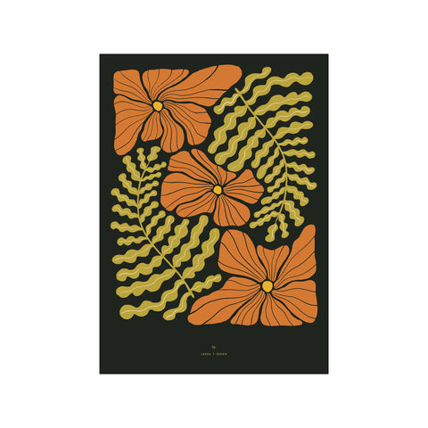 Orange Flowers — Art print by Laura Thomsen from Poster & Frame