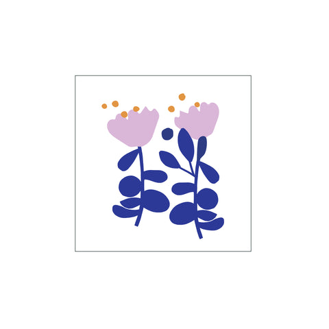 pink & blue flowers - Square — Art print by Wonderful Warehouse from Poster & Frame