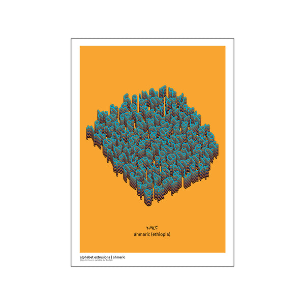 Alphabet extrusion - Ahmaric — Art print by posterHaus from Poster & Frame