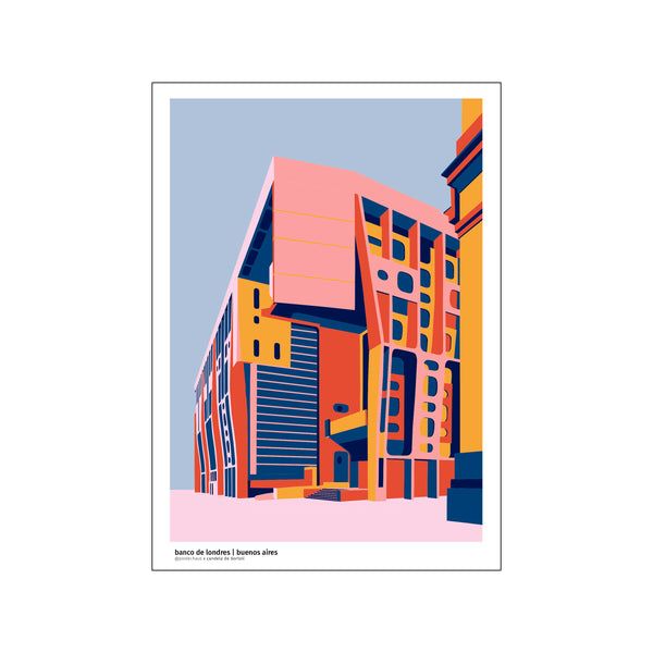 b´Banco de londres - Pink — Art print by posterHaus from Poster & Frame